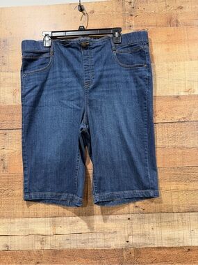Terra & Sky Dark Blue Denim Jean Shorts Size 1X